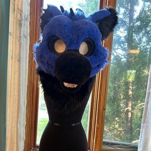 blue fox furries mask